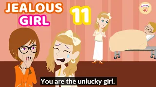 Jealous Girl Episode 11 |  English Story 4U | Innocent Girl | Rich Girl | English Animation