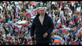 Putin holds massive rally in Moscow, hails Russian troops fighting in Ukraine