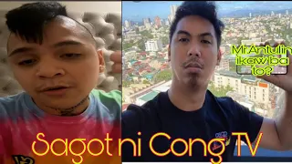 Pio Balbuena hinamon si Cong at team payaman,Cong TV sinagot si pio.