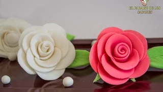 Como hacer rosas de fondant.  EL PARAISO DE LOS SABORES