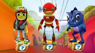 Subway Surfers Gameplay - Tagbot vs Zombie Jake vs Dino/ Cartoons Mee