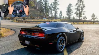 Dodge Challenger SRT Demon | Forza Horizon 5 | Steering Wheel Gameplay 4k.