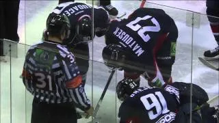 Удаление Сошникова до конца игры / Soshnikov was sent off for illegal hit on Stajnoch