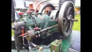 Starting a 10 hp hot bulb Victoria engine.