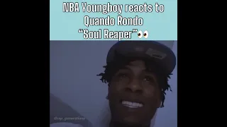 NBA Youngboy REACTS To Quando Rondo "Soul Reaper"!!! (Full Reaction)