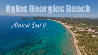 Agios Georgios Beach  -  Almost lost it