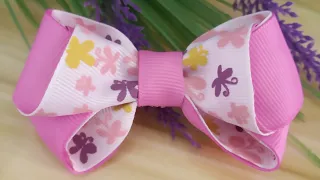 Tutorial How To Make Beautiful Bow // Diy Beautiful Bow from Grosgrain Ribbon