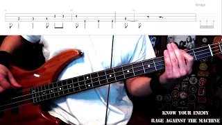 Know Your Enemy by Rage Against The Machine - Bass Cover with Tabs Play-Along