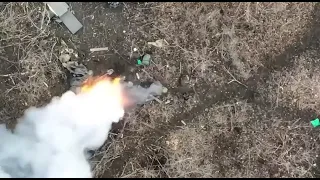 shock drone of Ukraine fires at the occupiers