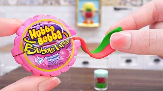 Awesome Miniature Hubba Bubbba Bubble Tape | ASMR Tiny Chewing Gum & Mini Food by Miniature Cooking