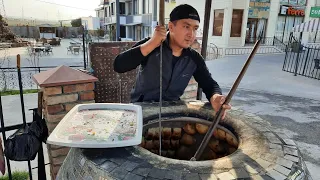 Уличная еда в Узбекистане / Самса в тандыре / Street Food in Uzbekistan / Somsa in the oven