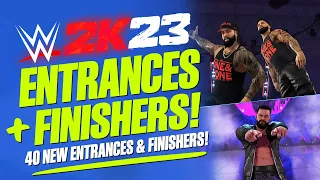 WWE 2K23 Gameplay: 40 Brand New Entrances, Signatures, Finishers & Victory Scenes!