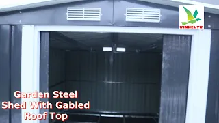 How to Assemble Garden Steel Shed With Gabled Roof Top