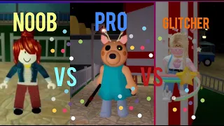 PIGGY NOOB VS PRO VS GLITCHER!!