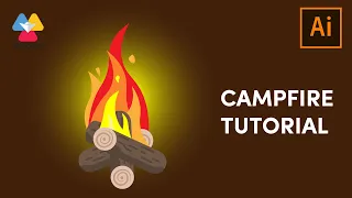 How to Draw Bonfire,  Adobe Illustrator Tutorial