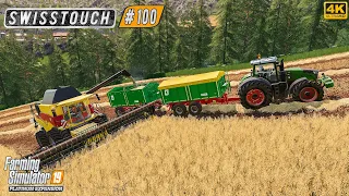 Harvesting 12ha of Soybeans & Oat. Baling Straw ⭐ Swisstouch #100 ⭐ FS19 4K Timelapse