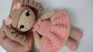 Boneca amigurumi Antonela - sem costura Parte 2/2 passo a passo