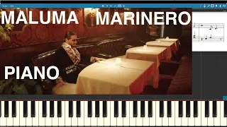 Maluma Marinero Piano Tutorial Instrumental Cover