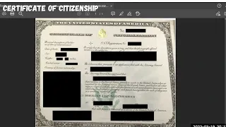 Certificate of Citizenship