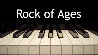 Rock of Ages - piano instrumental hymn with lyrics