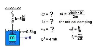 Physics CH 16.1  Simple Harmonic Motion with Damping (17 of 20) Example 1