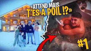 Inoxtag saute dans la piscine habillé à peine arrivé au Chalet des Croûtons ! #1