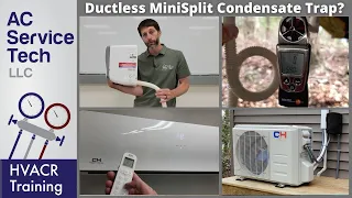 Does a Wall Mounted MINISPLIT Need a CONDENSATE TRAP?  Ductless vs Ducted Air Handlers!