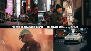 TIME SQUARE NYC STREET PHOTOGRAPHY POV // SIGMA 85mm F/1.4