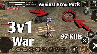 The wolf - 3 vs 1 War Against Brox Pack || 97 Kills + Showed mercy to Eachother ||