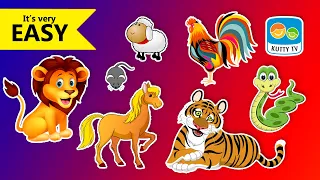 Animal Names and Sounds for Children (20 Amazing Animals) | Kutty TV Global