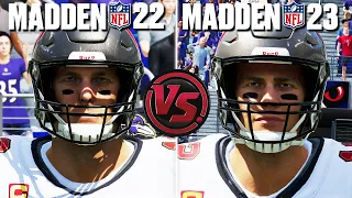 MADDEN 23 vs MADDEN 22 [PS5] Comparison | (Super Bowl/Faces/Graphics/Gameplay)