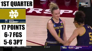 Dara Mabrey Drops 17 POINTS In 1st QUARTER On 5-6 From 3 As #5 Notre Dame UNLOADS On #4 Oklahoma!!