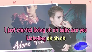 Miley Cyrus - Adore You [ Piano Karaoke / Instrumental ]