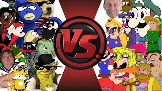 MLG vs YOUTUBE POOP! TOTAL WAR! (Sanic vs Weegee 2) Cartoon Fight Club Episode 23