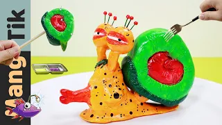 Eating LARVA Snail for Lunch! | Fun Animation ASMR | Mang Tik ASMR Sound | Kluna Tik Style