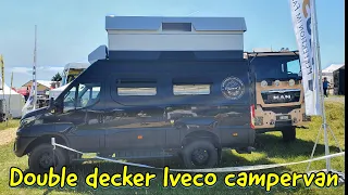 Double decker 4x4 Iveco campervan