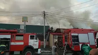 Пожежа на Центральному ринку в Полтаві 25.09.2017