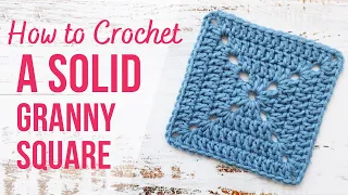 How to Crochet a Solid Granny Square | Very Easy | US Terms