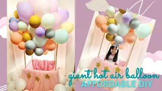 DIY Giant Hot Air Balloon for Christening and Birthday Party Decoration | Affordable DIY Photo Area