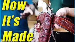 Leather Holster Making // Western Cowboy Fast Draw Rig // How It's Made