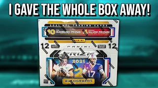 I GAVE THE WHOLE BOX AWAY! | 2021 Panini Prizm NFL Hobby Box