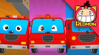 Fire truck song 2 | Vehicle song | Nursery rhymes | fire man | fire officer | kids song | REDMON