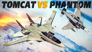 F-14A Tomcat Vs F-4B Phantom DOGFIGHT | Digital Combat Simulator | DCS |