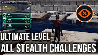 All Stealth Challenges - Ultimate Level (Gold) - Spider-Man Miles Morales