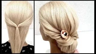 Красивая и быстрая прическа.Пошагово!Beautiful and fast hairstyle. Step by step!