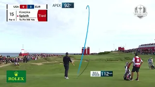 Jordan Spieth with the ball on a string @ The Ryder Cup