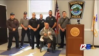 Man reunited with Dighton officers who saved his life