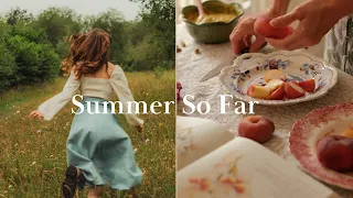 Summer in my English Countryside home | Slow Living | Baking Peach Frangipane Tart | Soft Life