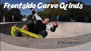 Learn to Frontside Carve Grind on a Skateboard in the Pool and on Vert