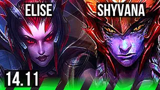 ELISE vs SHYVANA (JGL) | 10/0/8, Legendary, 1200+ games | BR Master | 14.11